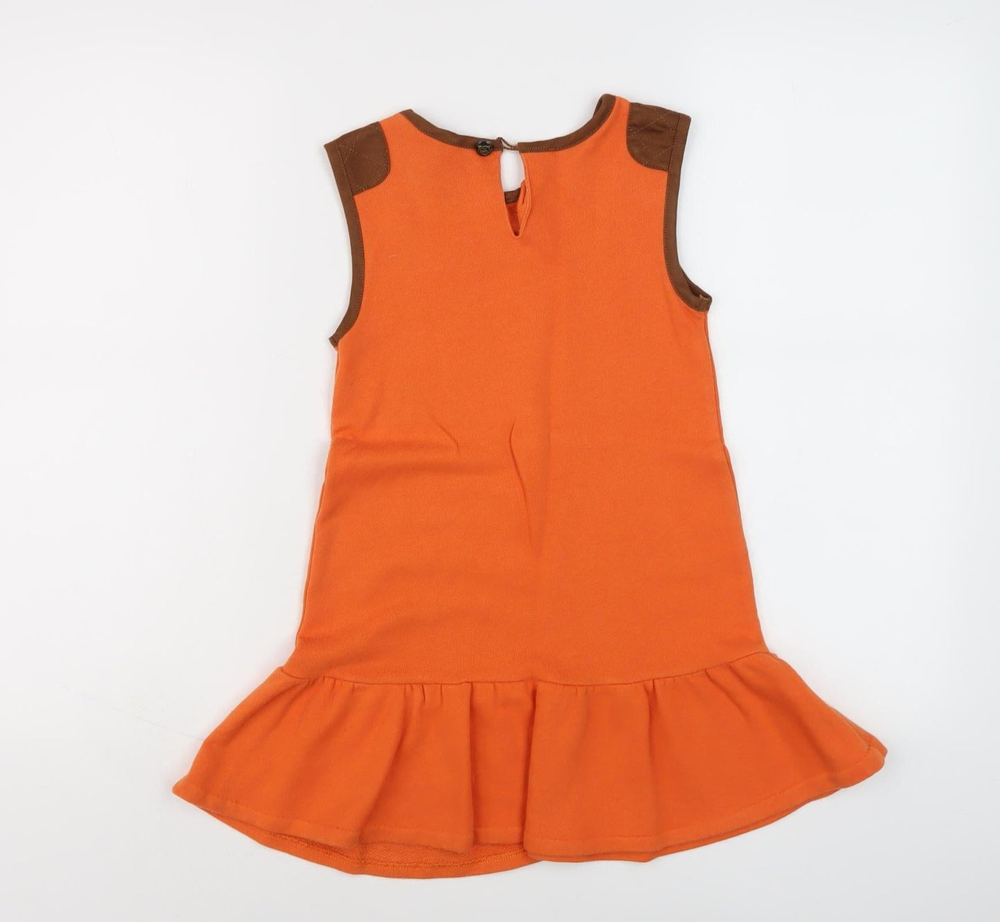 Ralph Lauren Girls Orange Dress Size 10 Casual Sleeveless