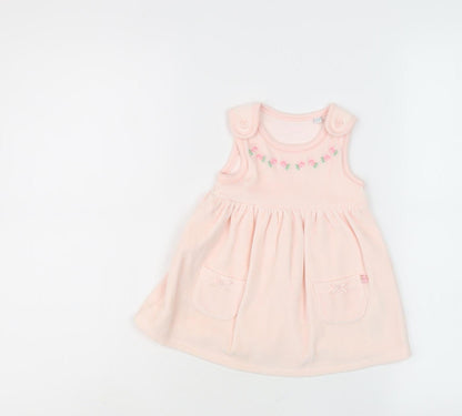 Jasper Conran Girls Pink Floral Pinafore Dress 0-3M