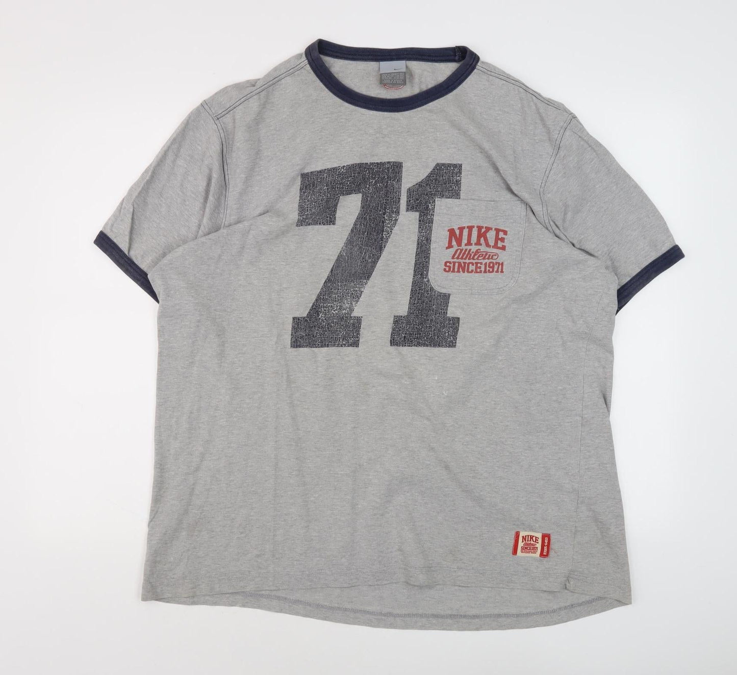 Nike Men's Grey Athletic Graphic T-Shirt XL
