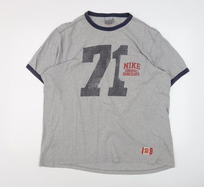 Nike Men's Grey Athletic Graphic T-Shirt XL