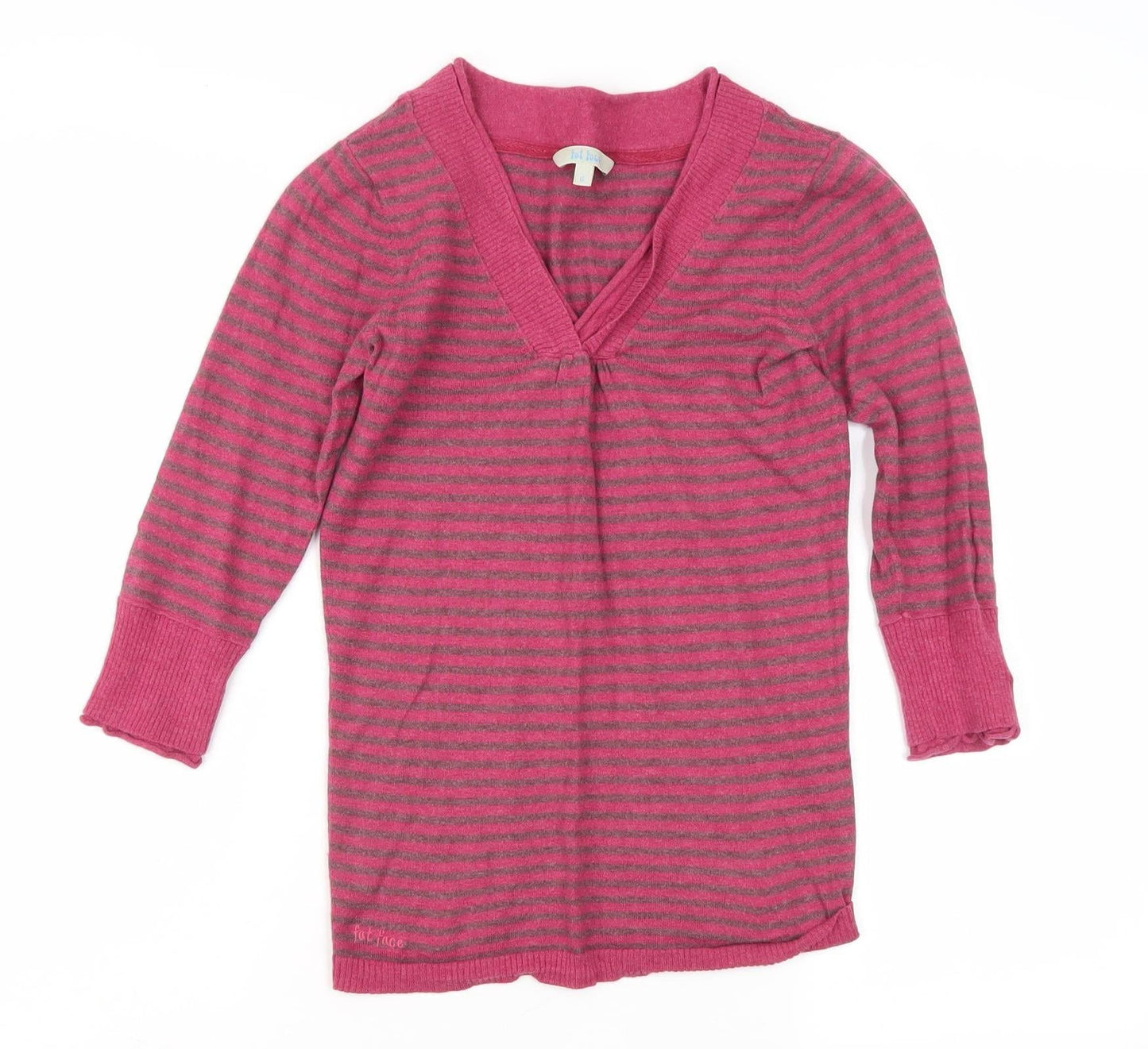 Womens UK Size 6 Fat Face Pink Pullover Jumper