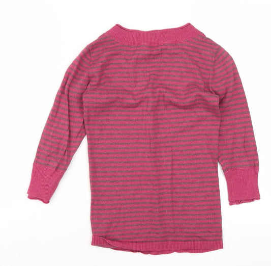 Womens UK Size 6 Fat Face Pink Pullover Jumper