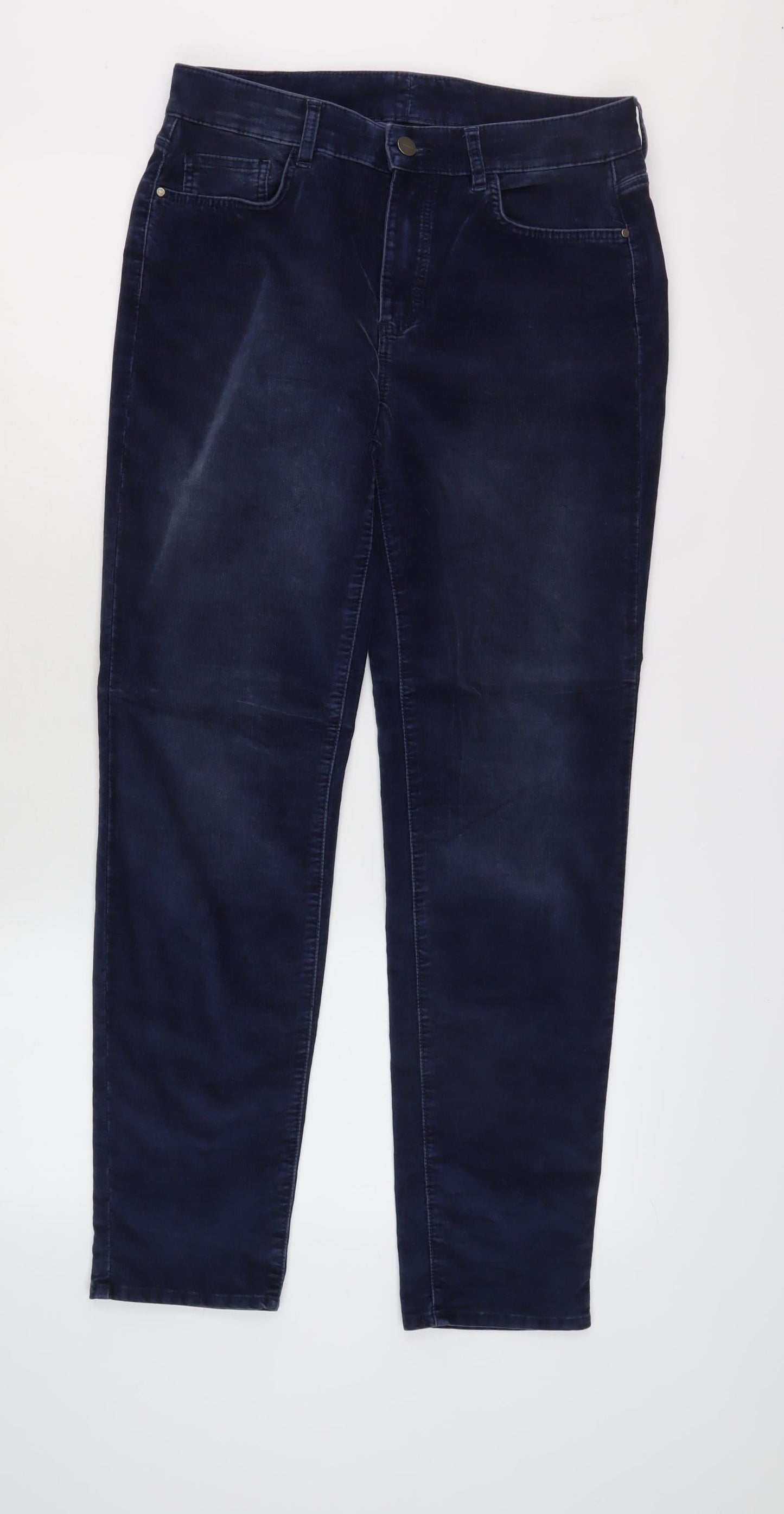 Massimo Dutti Women's Blue Trousers Size 8