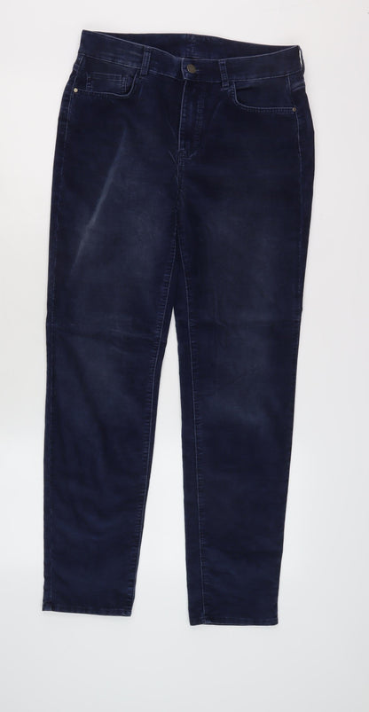 Massimo Dutti Women's Blue Trousers Size 8