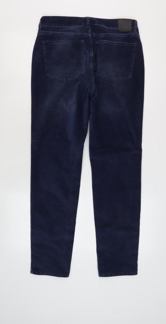 Massimo Dutti Women's Blue Trousers Size 8