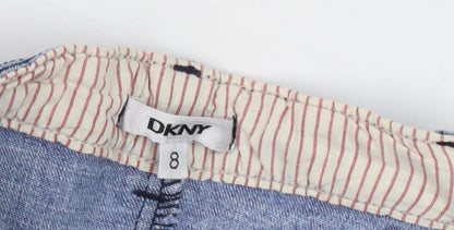 DKNY Girls Blue Denim Skort, Size 8 Years, Casual Mini Style