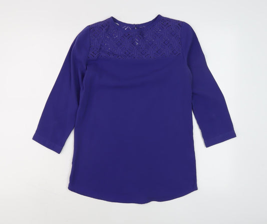 Womens UK Size 2XS Van Heusen Purple  Blouse