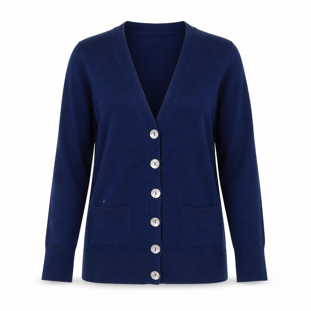 Womens UK Size S Laura Ashley Blue Cardigan Jumper