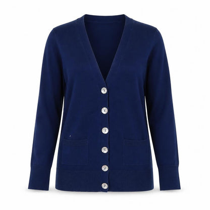 Womens UK Size S Laura Ashley Blue Cardigan Jumper