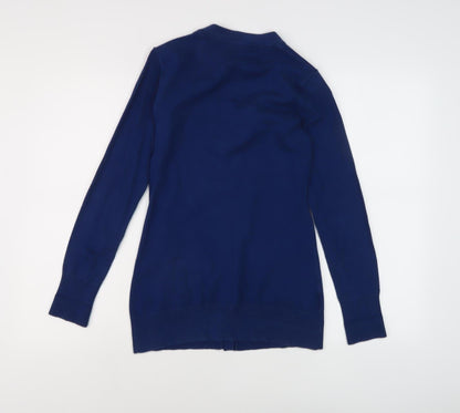 Laura Ashley Women's Blue V-Neck Cardigan UK S