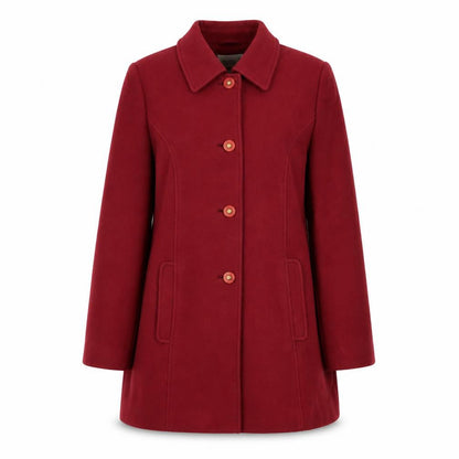 Womens UK Size 12 Eastex Red Overcoat