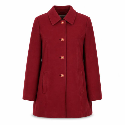 Womens UK Size 12 Eastex Red Overcoat