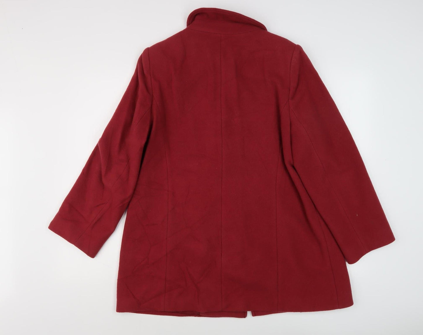 Womens UK Size 12 Eastex Red Overcoat