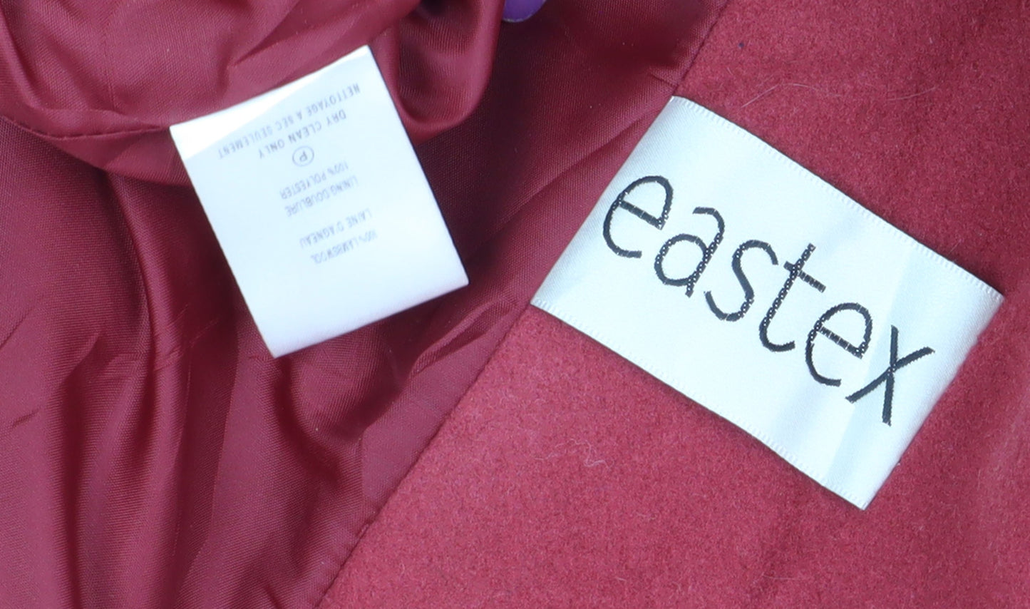 Womens UK Size 12 Eastex Red Overcoat