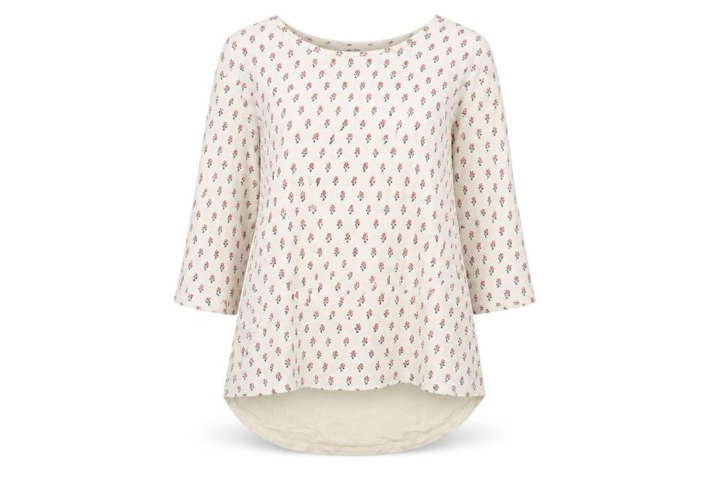 Womens UK Size 10 Fat Face Ivory Tunic Blouse