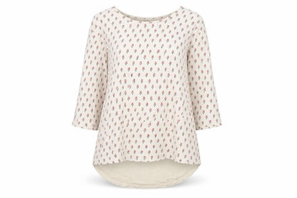 Womens UK Size 10 Fat Face Ivory Tunic Blouse