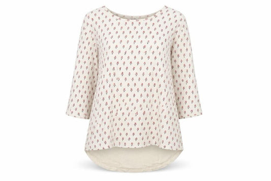 Womens UK Size 10 Fat Face Ivory Tunic Blouse