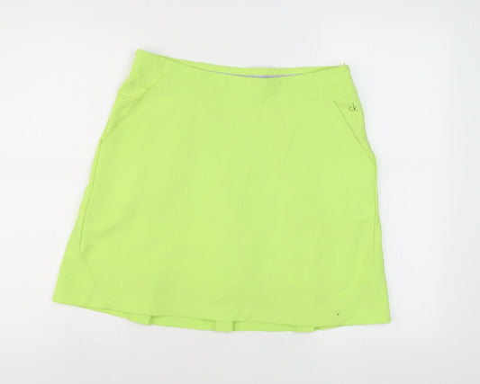 Calvin Klein Women's Green Pleated Skort UK 12
