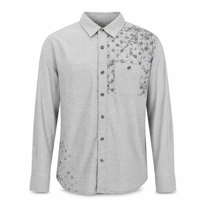 Converse Men's Grey Striped XL Button-Up Shirt