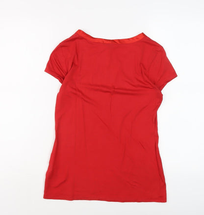 Banana Republic Women's Red Cotton Modal T-Shirt, S, Casual