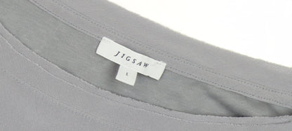 Jigsaw Women's Grey T-Shirt Dress, L, Short Sleeve