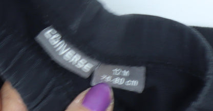 Converse Black Unisex Baby Pants 12 Months Elastic Waist