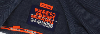 Superdry Men's Blue Striped Short Sleeve T-Shirt M