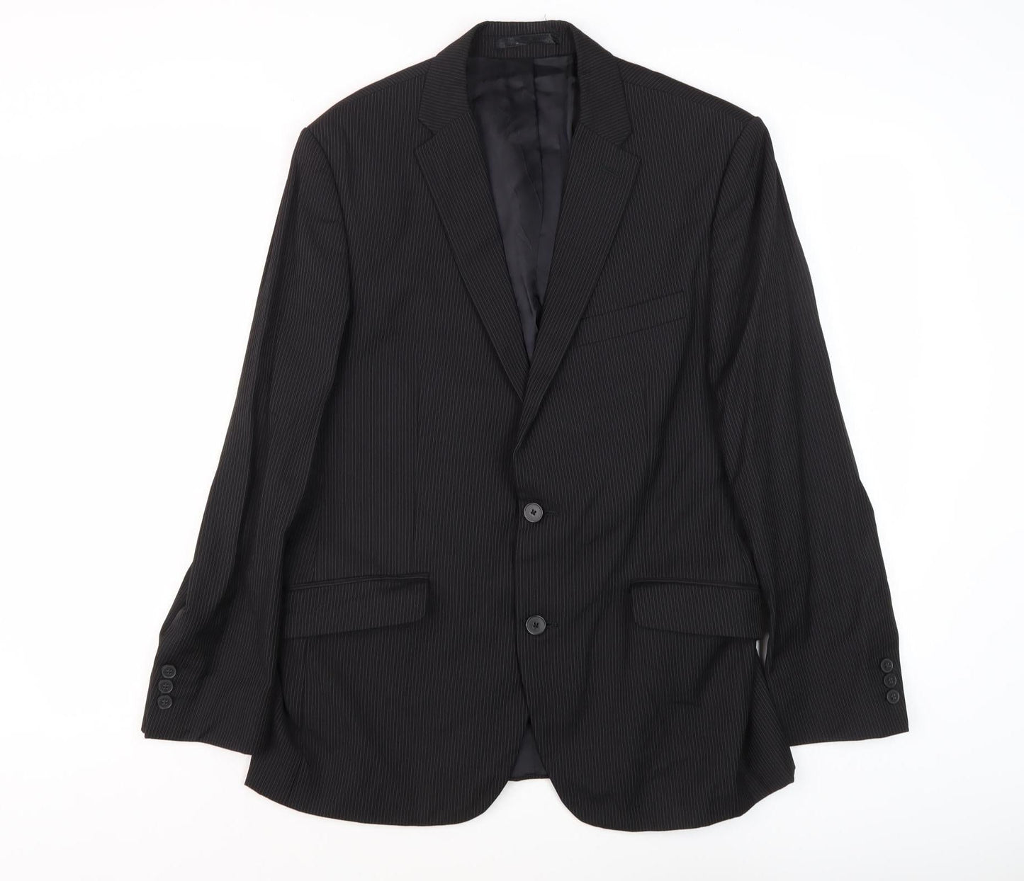 Mens UK Size 40 Jeff Banks Regular Black Suit Jacket