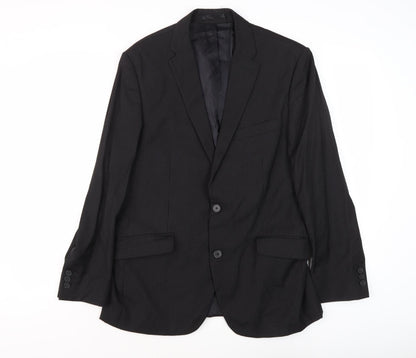 Mens UK Size 40 Jeff Banks Regular Black Suit Jacket