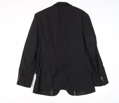 Mens UK Size 40 Jeff Banks Regular Black Suit Jacket