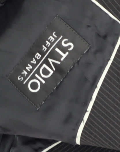 Mens UK Size 40 Jeff Banks Regular Black Suit Jacket
