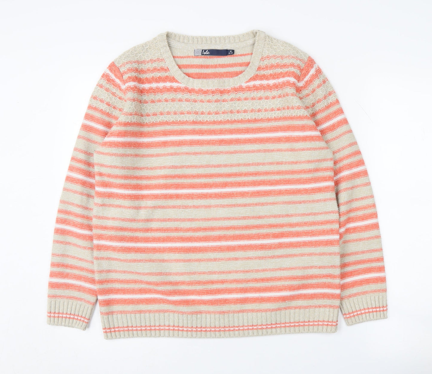 Womens UK Size M Isle Multicoloured Pullover Jumper