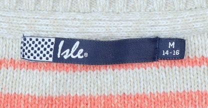 Womens UK Size M Isle Multicoloured Pullover Jumper