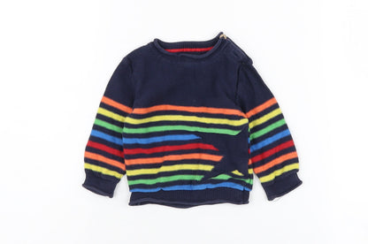 Next Unisex Baby Multicoloured Striped Jumper 3-6 Months