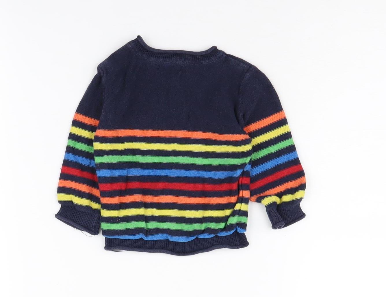 Next Unisex Baby Multicoloured Striped Jumper 3-6 Months