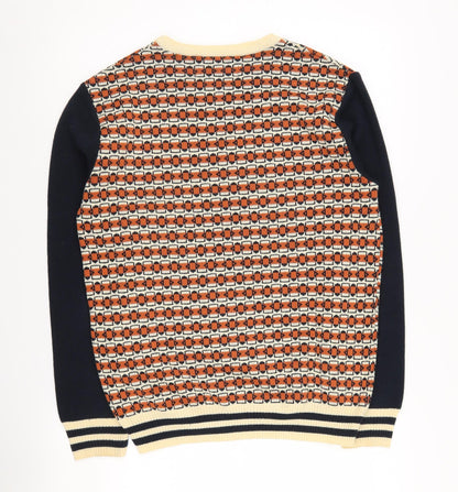 River Island Men's Multicoloured Geometric Pullover S
