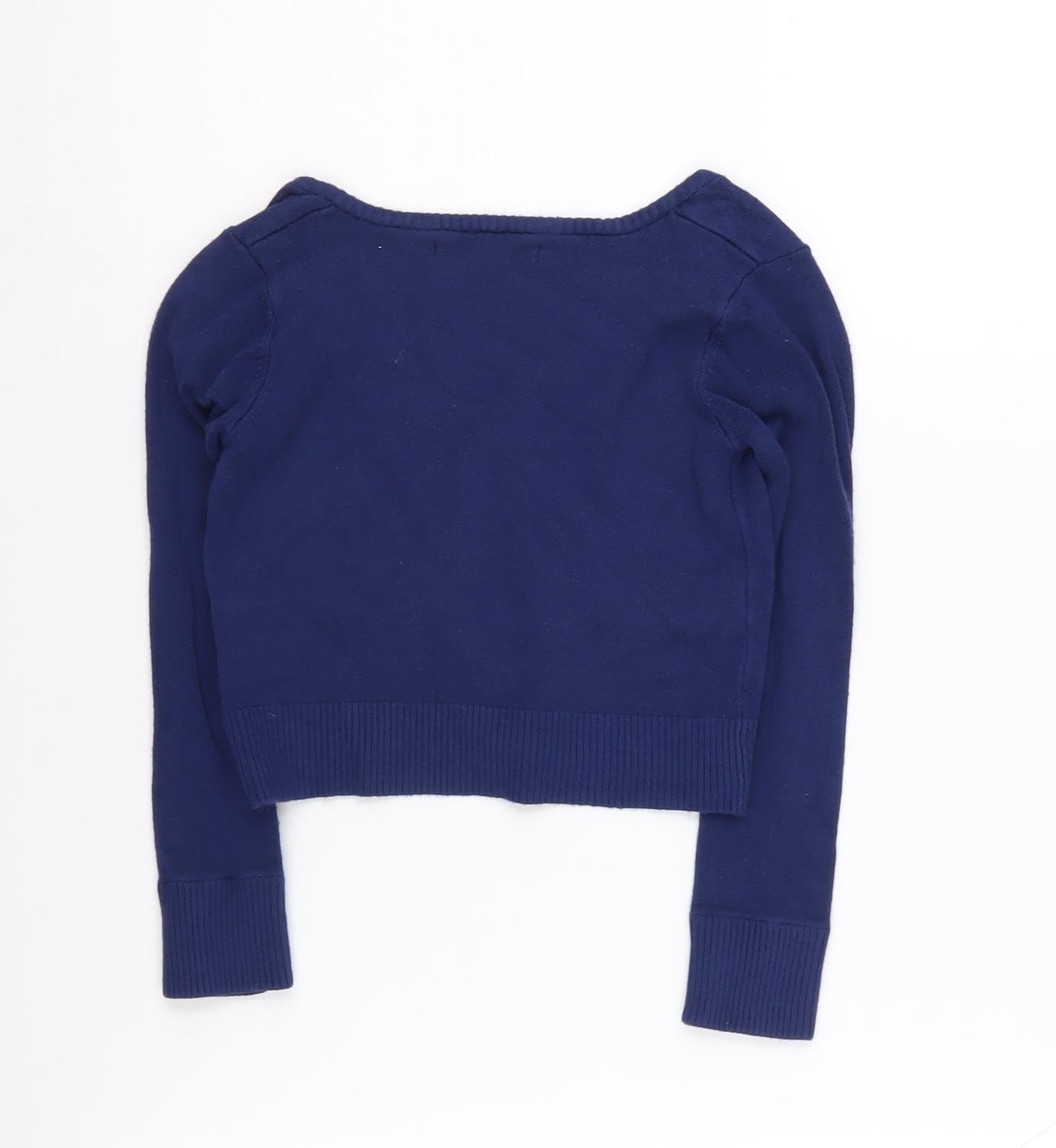 Guess Blue Girls Cardigan Long Sleeve Viscose Blend Size 4