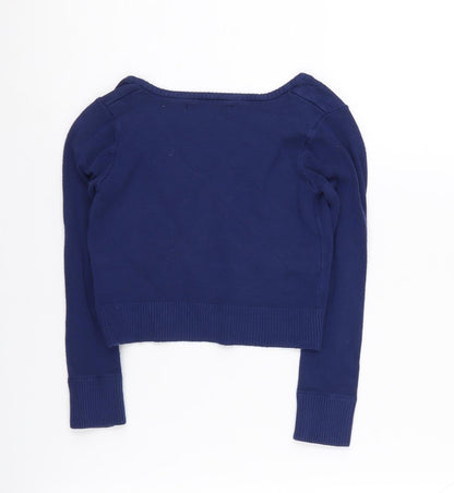 Guess Blue Girls Cardigan Long Sleeve Viscose Blend Size 4