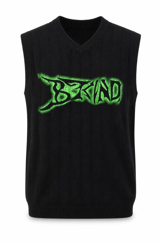 Weekday Men's Black S Vest V-Neck Logo Jumper