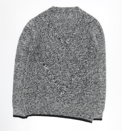 Topman Men's Grey V-Neck Pullover Jumper, Size S