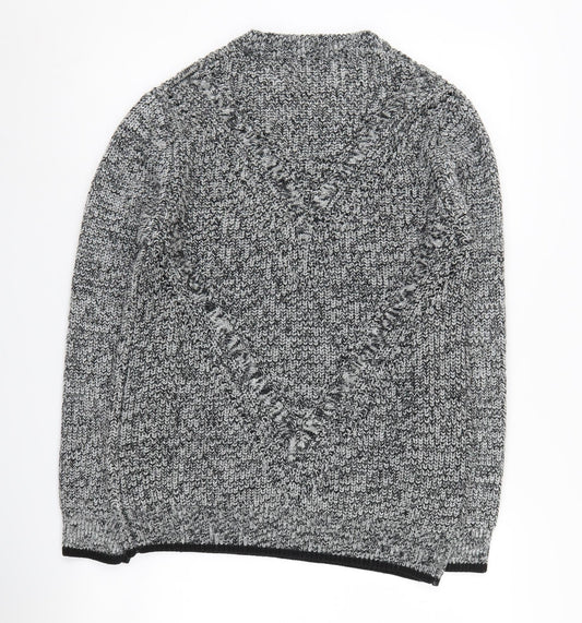 Topman Men's Grey V-Neck Pullover Jumper, Size S