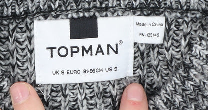 Topman Men's Grey V-Neck Pullover Jumper, Size S