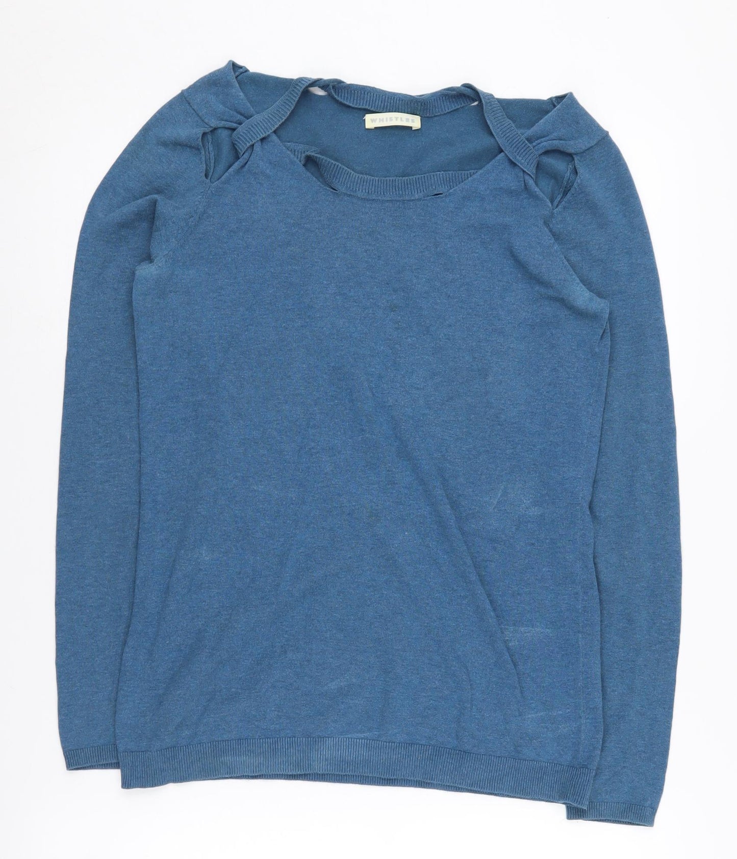 Womens UK Size 2 Whistles Blue Pullover Jumper