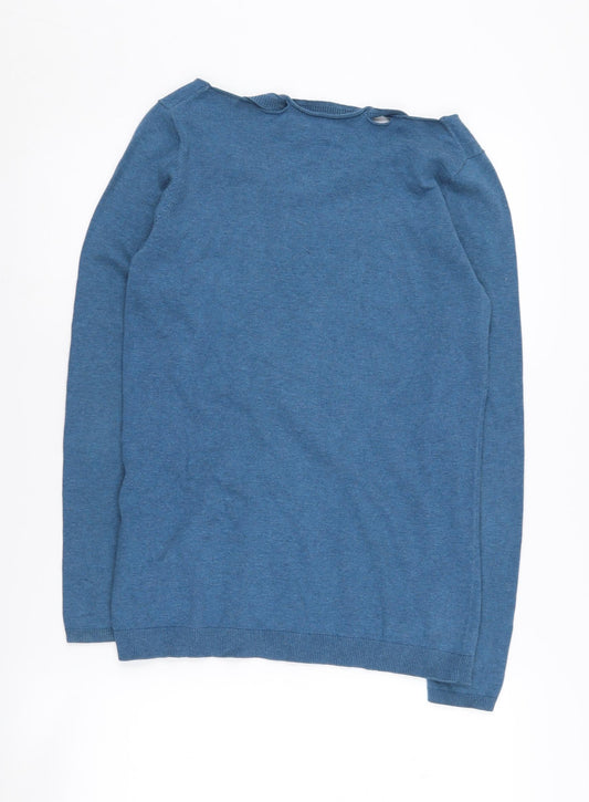 Womens UK Size 2 Whistles Blue Pullover Jumper