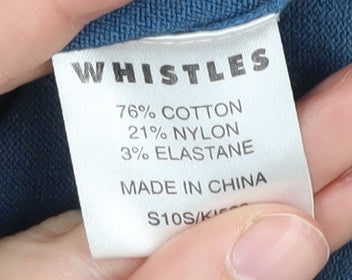 Womens UK Size 2 Whistles Blue Pullover Jumper
