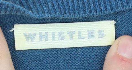 Womens UK Size 2 Whistles Blue Pullover Jumper