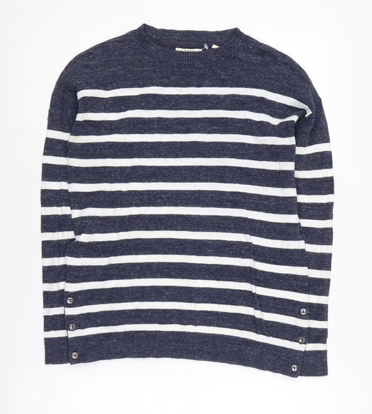 Womens UK Size 6 Fat Face Blue Pullover Jumper