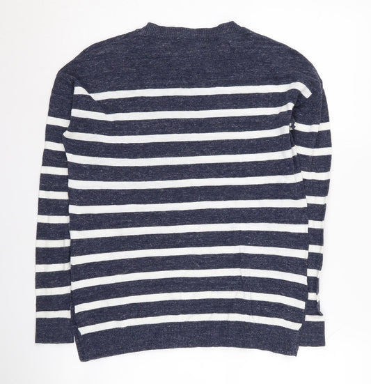 Womens UK Size 6 Fat Face Blue Pullover Jumper