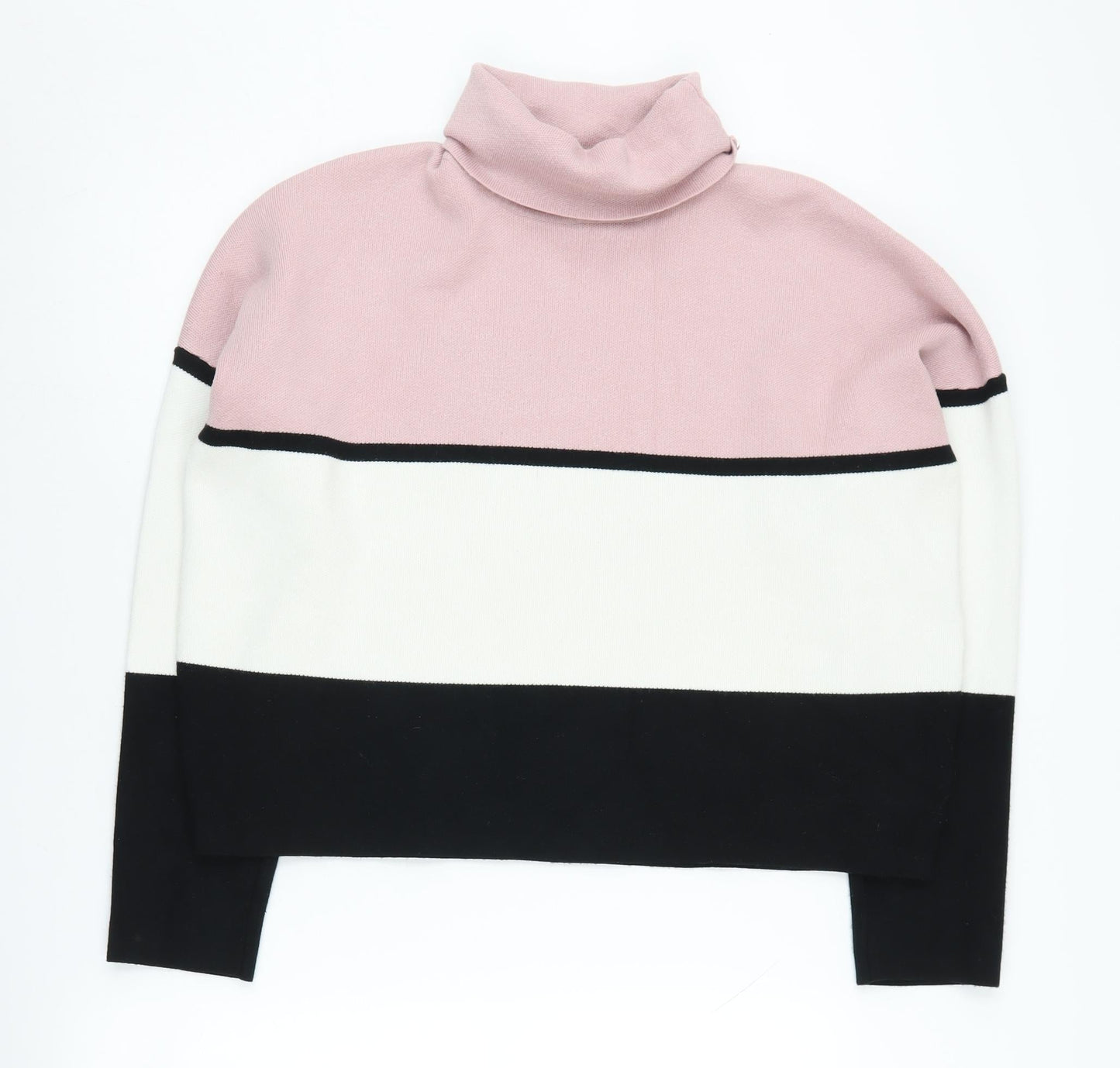 New Look Women's Striped Roll Neck Jumper L