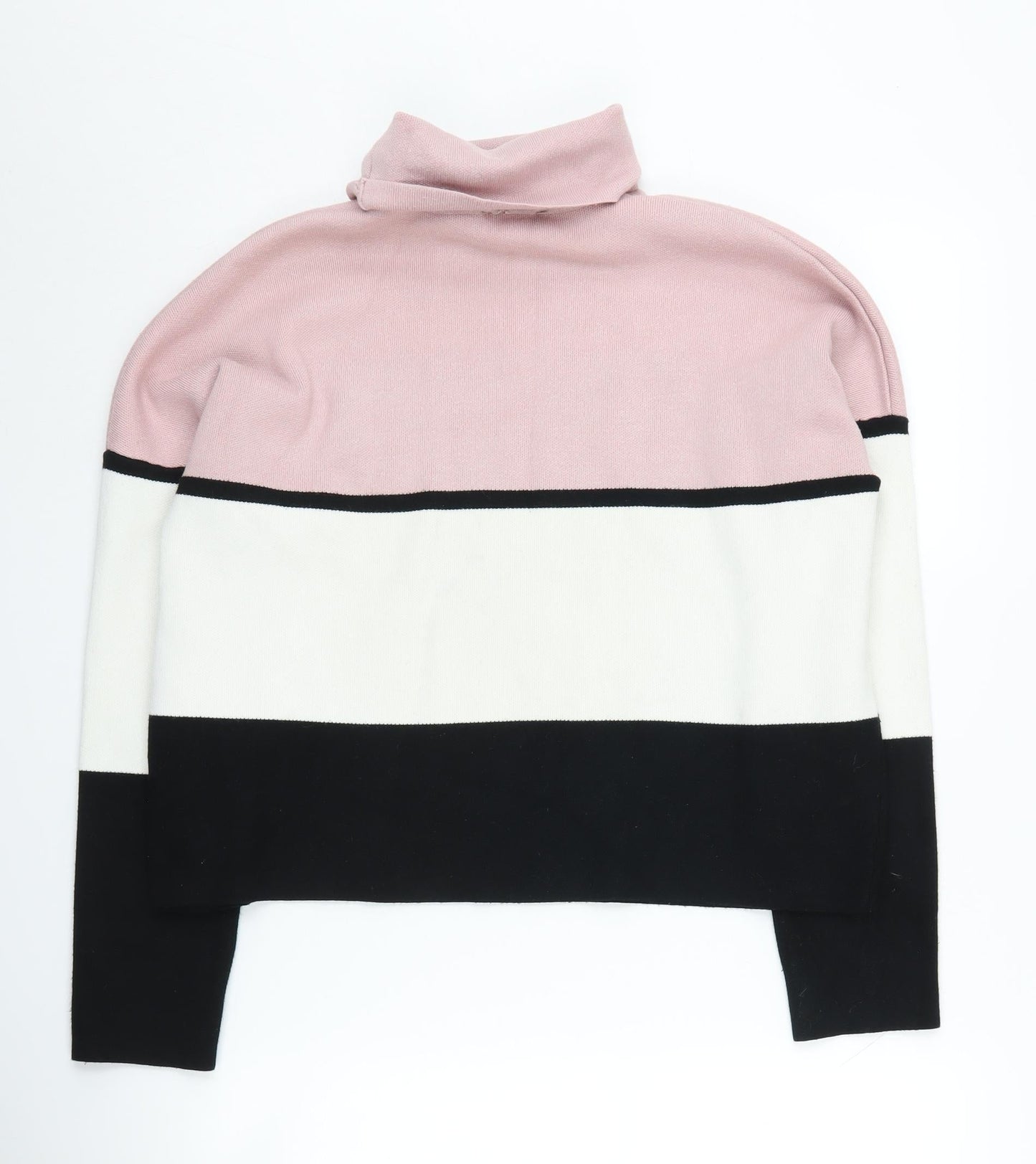 New Look Women's Striped Roll Neck Jumper L